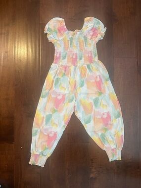 Sweet Honey Smocked Romper - Multicolor
